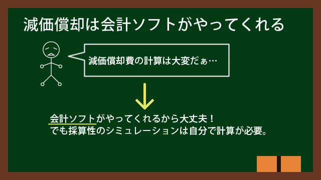 減価償却は会計ソフトがやってくれる