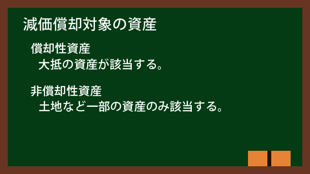 減価償却対象の資産