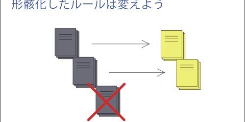 形骸化したルールは変えて効率化しましょう