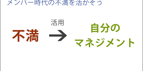 メンバー時代の不満を自分のマネジメントに活かそう