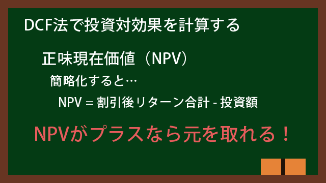 DCF法で投資対効果を計算する